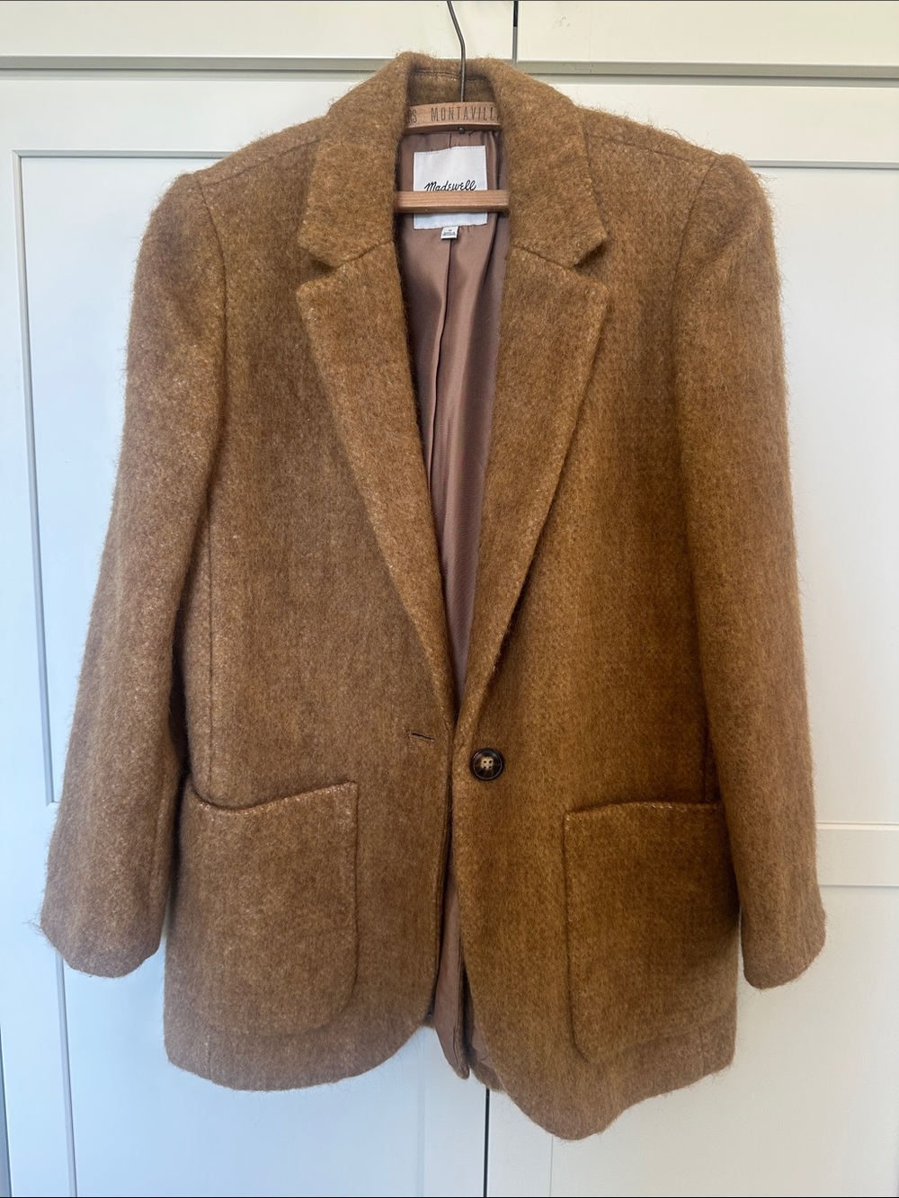 Madewell Wool Blend Single-Button Blazer Coat